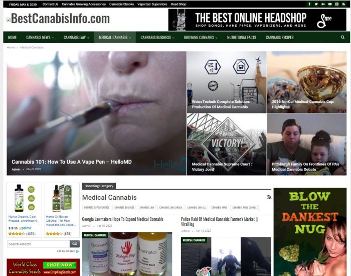 Cannabis news, cbd info turnkey website business